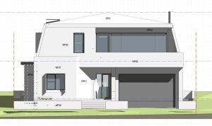 architects 3D render of a new home