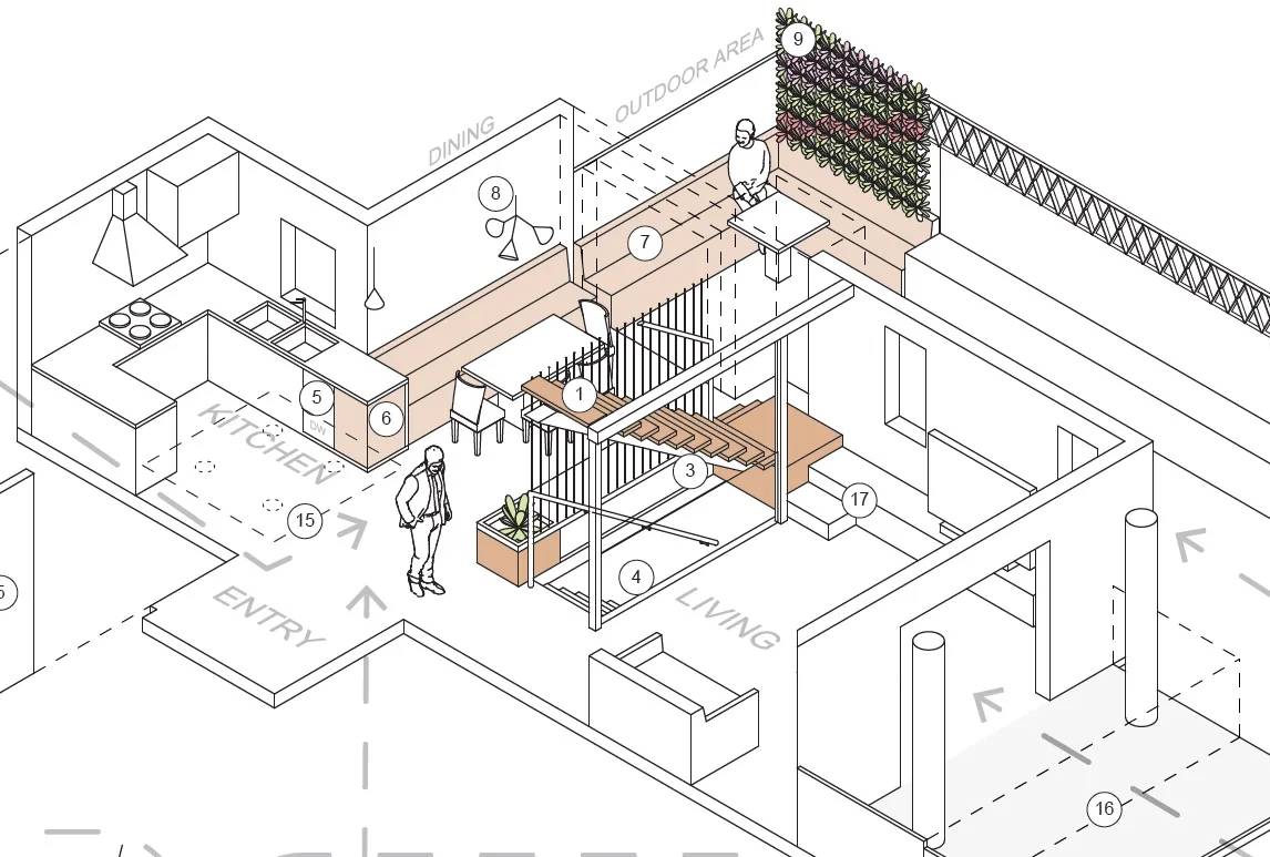 Architectural Concept Plan and Design for apartment renovation